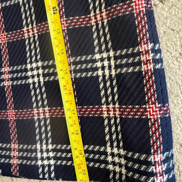 Brooks Brothers Red Fleece size 2 EUC wool blend red/navy Plaid Pencil Skirt - Picture 9 of 11
